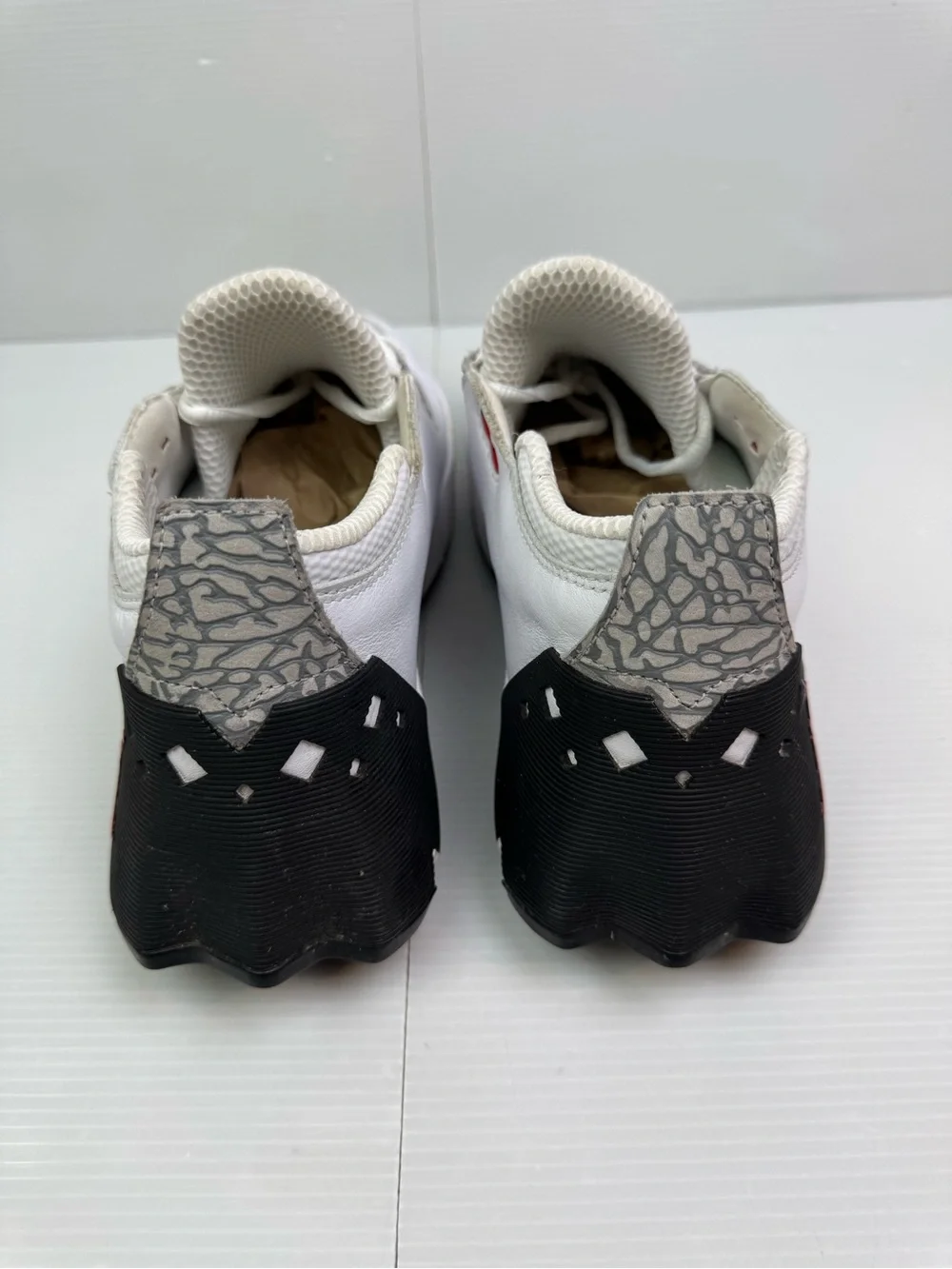 NIKE Jordan ADG 2 Golf Shoe ELEPHANT PRINT WHITE/BLACK Men’s 9.5 CT7812-100 READ